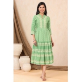 Juniper Rayon Green Regular Dress - Single - None