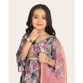 Girls Gharara Suite Set with Dupatta-Pink / 12 - 13 Years