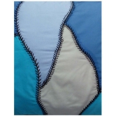 HugsnRugs Single Cotton Cushion Cover 40 x 40 cm (16 x 16) - Blue