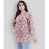 Meher Impex - Grey Crepe Womens Straight Kurti ( Pack of 1 ) - XXL