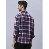 HJ HASASI 100% Cotton Regular Fit Checks Full Sleeves Mens Casual Shirt - Navy Blue ( Pack of 1 ) - None