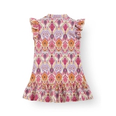 IKKAT RUFFLE SUMMER DRESS - PINK-9-10 YEARS / 1N / PINK