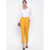 Oxolloxo Women Yellow Regular Fit Solid Trousers