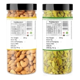 YUM YUM Premium California Almonds (500g) & Raisins Kishmish (500g) Dry Fruits Combo Pack 1kg