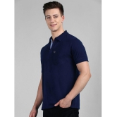 Lux Cozi Cotton Regular Fit Solid Half Sleeves Mens Polo T Shirt - Navy ( Pack of 2 ) - None