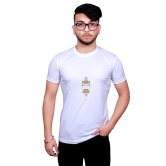 NITYANAND CREATIONS Round Neck White Holi T-Shirt for MEN-HOLI-T-SHIRT-11583-L