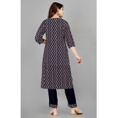 Smien - Navy Straight Rayon Womens Stitched Salwar Suit ( Pack of 1 ) - None