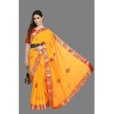 OFLINE SELCTION - Orange Silk Saree With Blouse Piece ( Pack of 1 ) - Orange