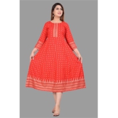 SIPET - Red Rayon Women''s Anarkali Kurti ( Pack of 1 ) - None