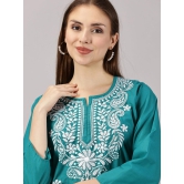 COTTON KURTA-46 / RAMA GREEN / STRAIGHT KURTI