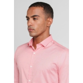 Men Pink Super Slim Fit Formal Full Sleeves Formal Shirt