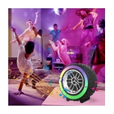 COREGENIX RGB TYRE 10 W Bluetooth Speaker Bluetooth V 5.1 with USB,SD card Slot Playback Time 10 hrs Black - Black