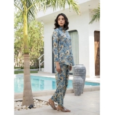 Divena Blue Printed Pant Top Set - None