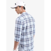 Ketch Cotton Blend Regular Fit Checks Full Sleeves Mens Casual Shirt - Light Blue ( Pack of 1 ) - None