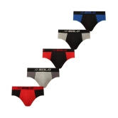 Solo - Multicolor Cotton Mens Briefs ( Pack of 5 ) - 75