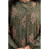 Women's Green Rayon A-Line Kurta and Palazzo Set-M / Green