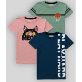 HELLCAT - Multi Color Cotton Blend Boy's T-Shirt ( Pack of 3 ) - None