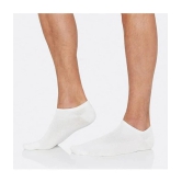 THRIFTKART Cotton Blend Mens Solid White Low Cut Socks ( Pack of 5 ) - White