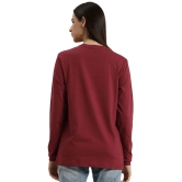 PPTHEFASHIONHUB - Maroon Cotton Blend Loose Fit Womens T-Shirt ( Pack of 1 ) - None