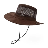 Zacharias Brown Cotton Blend Mens Hat ( Pack of 1 ) - Brown