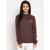 Women Wanderer Burgundy Solid Sweatshirt-L