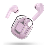 Life Like Transparent With Led Type C True Wireless (TWS) In Ear 10 Hours Playback Powerfull bass IPX4(Splash & Sweat Proof) Pink