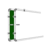 Eclet Non Magnetic 2 x 2 feet Double Sided White Board and ChalkBoard Combo with 1 Marker and 1 Duster | Ideal Use for Home, Office, with Sliding Hanging Clips, Robust Aluminum Frame.