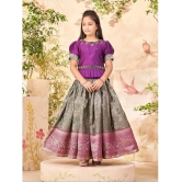 Aarika Purple Silk Girls Lehenga Skirt ( Pack of 1 ) - None