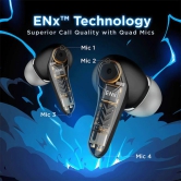 boAt Immortal 131 | Wireless Gaming Earbuds with 40 Hours Playtime, Clear Calling with ENx™, Low Latency, RGB lights Black Sabre