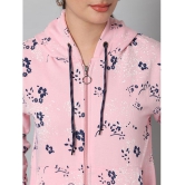 eWools.in Cotton Blend Women''s Hooded Sweatshirt ( Pink ) - None