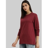 PPTHEFASHIONHUB Maroon Cotton Blend Loose Fit Womens T-Shirt ( Pack of 1 ) - None