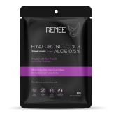 RENEE Hyaluronic Acid & Aloe Sheet Mask, Hydrates & Plumps-Up, Soothes & Calms the Skin, (Pack of 1)