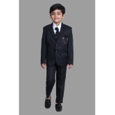 DKGF Fashion - Black Polyester Boys 3 Piece Suit ( Pack of 1 ) - None