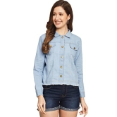 FUNDAY FASHION Women's Full Sleeve Solid Denim Jacket