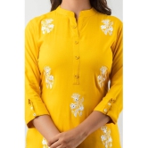 MAUKA - Yellow Straight Rayon Womens Stitched Salwar Suit ( Pack of 1 ) - None