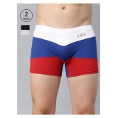 IC4 - Multicolor Cotton Blend Men's Trunks ( Pack of 2 ) - L