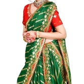 Beautiful Art Silk Saree with Blouse piece (Special Surprise Discount for Lucky customer)-Yellow