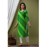 Lee Moda - Green Cotton Womens Straight Kurti ( Pack of 1 ) - XXL