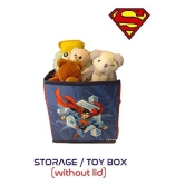 SuperMan Toys Organizer (Set of 2 pcs), Storage Box for Kids, Small - Dark Blue