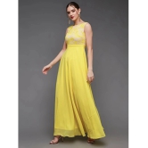 Miss Chase Polyester Solid Full Length Womens Gown - Yellow ( Pack of 1 ) - None