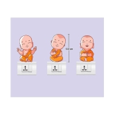 Asmi Collection Buddha Kids for Light Switches Funny Sticker ( 8 x 14 cms )