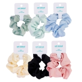 Korean Style Midnight Silk Scrunchie-Light Blue