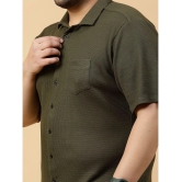 Rigo Cotton Blend Slim Fit Solids Half Sleeves Mens Casual Shirt - Olive ( Pack of 1 ) - None