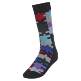 Creature - Cotton Men's Printed Multicolor Full Length Socks ( Pack of 3 ) - Black