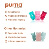 Purna Gummies Superfruits Collagen Mixed Fruit Gummies Adults & Kids, Flowing Hair, Glowing Skin