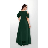 JASH CREATION - Green Georgette Womens Gown ( Pack of 1 ) - None