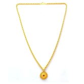 Jewar Mandi New Design Gold Plated Locket/Pendant with Rope/Rassi Chain Daily use for Men, Women & Girls, Boys - Golden