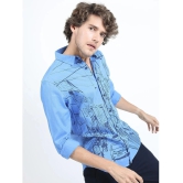 Ketch 100% Cotton Regular Fit Printed Half Sleeves Mens Casual Shirt - Blue ( Pack of 1 ) - None