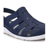 UrbanMark Men Perforated Water-Resistance Clog Sandals- Navy - None