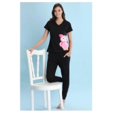 Clovia Cotton Nightsuit Sets - Black Pack of 2 - XL